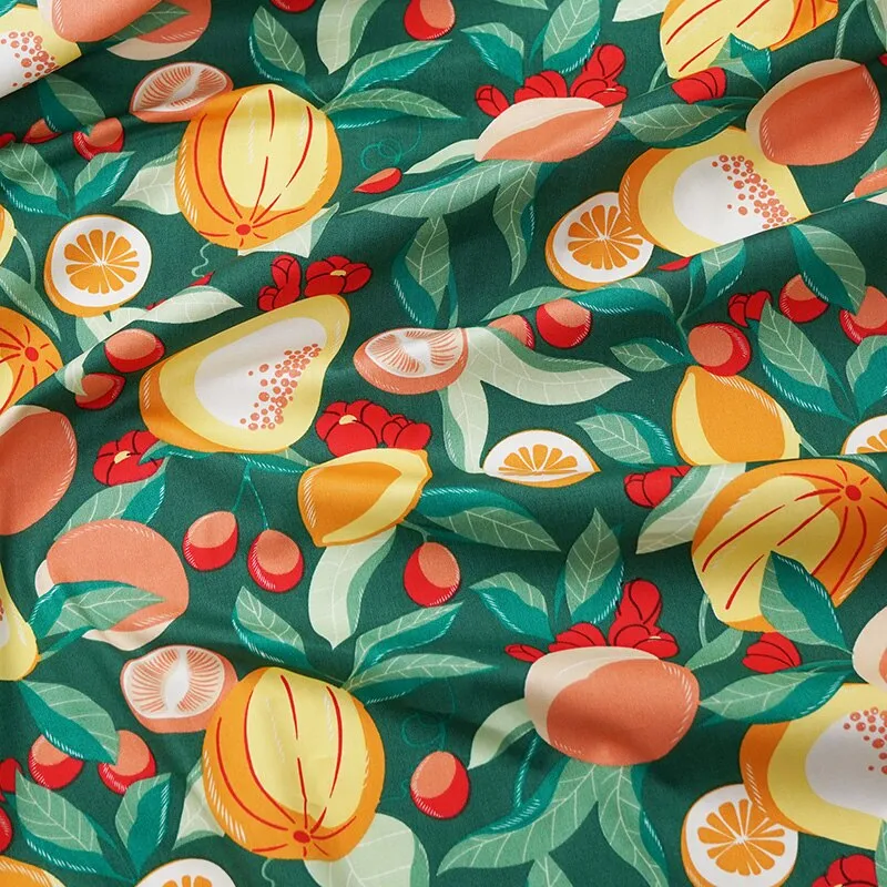 160x50cm Cotton Chino Fruit Pineapple Strawberry Peach Dress Cloth, Bed Sheet Tablecloth Handmade Shell Fabric