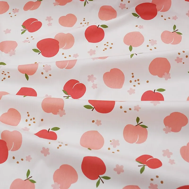 160x50cm Cotton Chino Fruit Pineapple Strawberry Peach Dress Cloth, Bed Sheet Tablecloth Handmade Shell Fabric