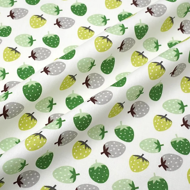 160x50cm Cotton Chino Fruit Pineapple Strawberry Peach Dress Cloth, Bed Sheet Tablecloth Handmade Shell Fabric