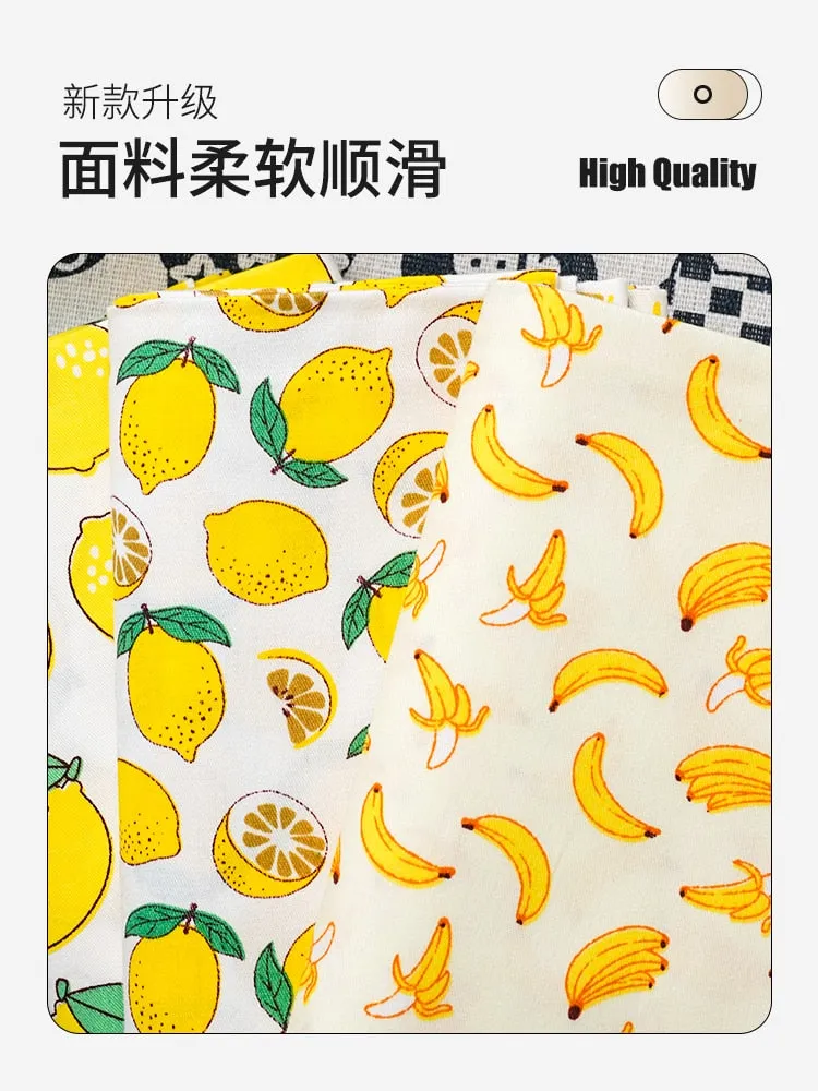 160x50cm Cotton Chino Fruit Pineapple Strawberry Peach Dress Cloth, Bed Sheet Tablecloth Handmade Shell Fabric