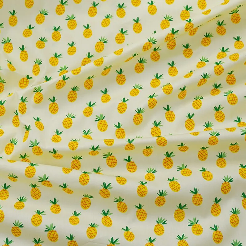 160x50cm Cotton Chino Fruit Pineapple Strawberry Peach Dress Cloth, Bed Sheet Tablecloth Handmade Shell Fabric