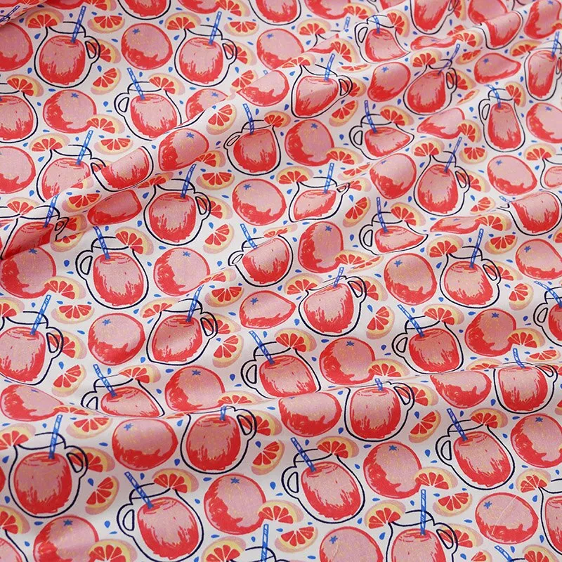 160x50cm Cotton Chino Fruit Pineapple Strawberry Peach Dress Cloth, Bed Sheet Tablecloth Handmade Shell Fabric