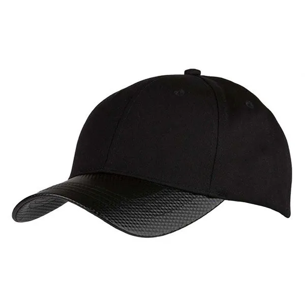 6 Panel Carbon Fibre Effect Baseball Cap