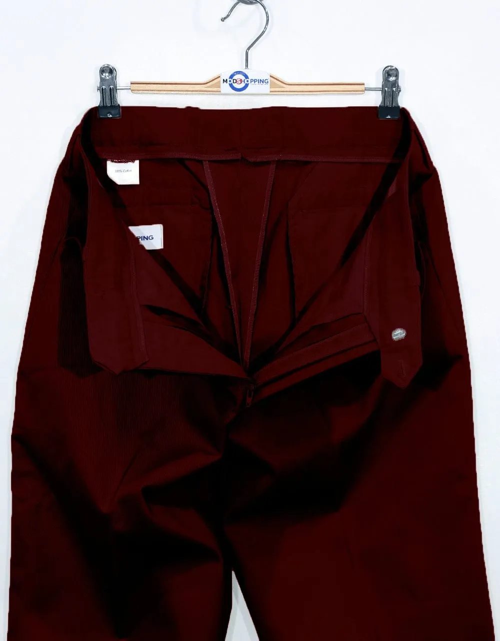 60s Style Burgundy Chino Trouser