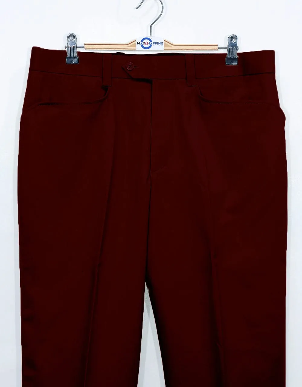 60s Style Burgundy Chino Trouser