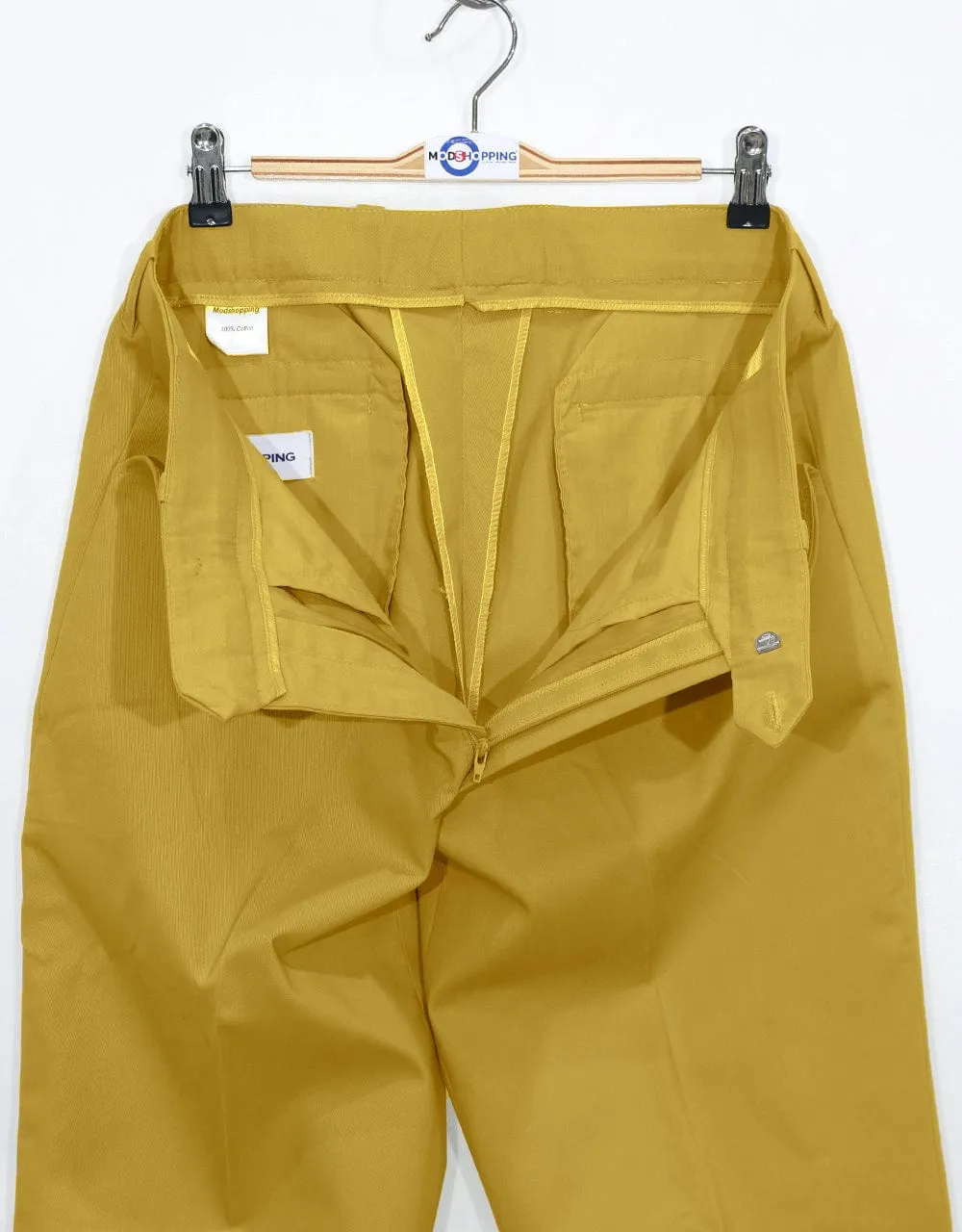 60s Style Mustard Yellow Chino Trouser