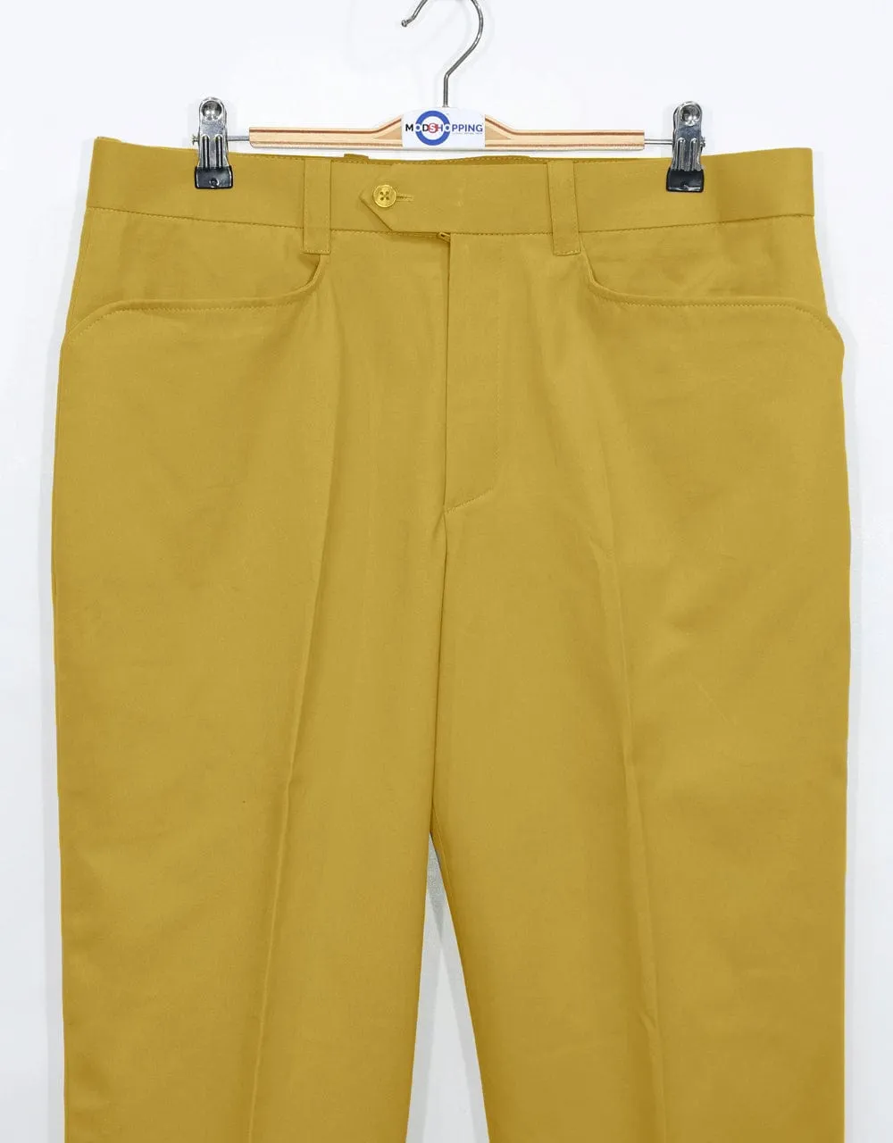 60s Style Mustard Yellow Chino Trouser