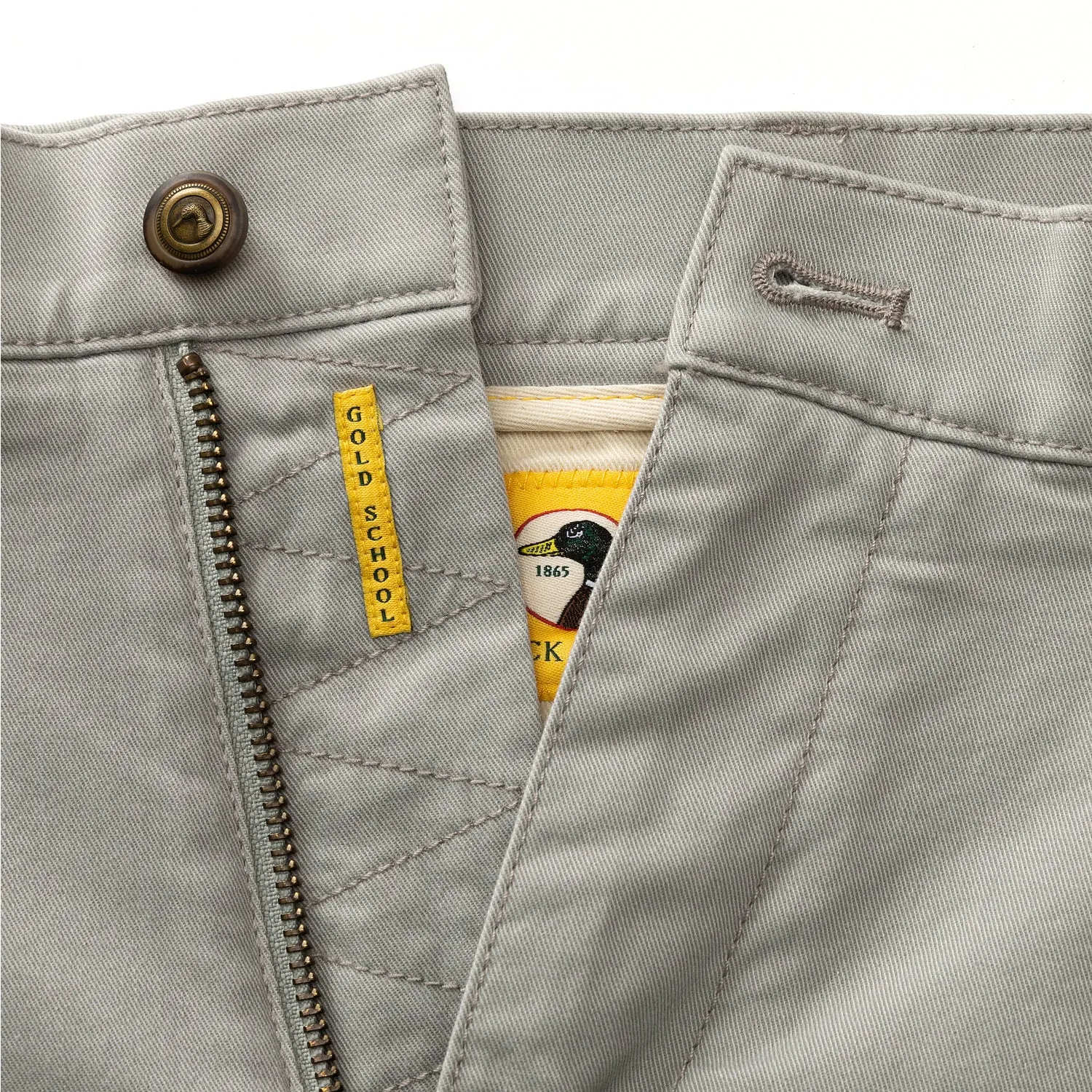 9" Gold School Chino Short - Limestone Gray