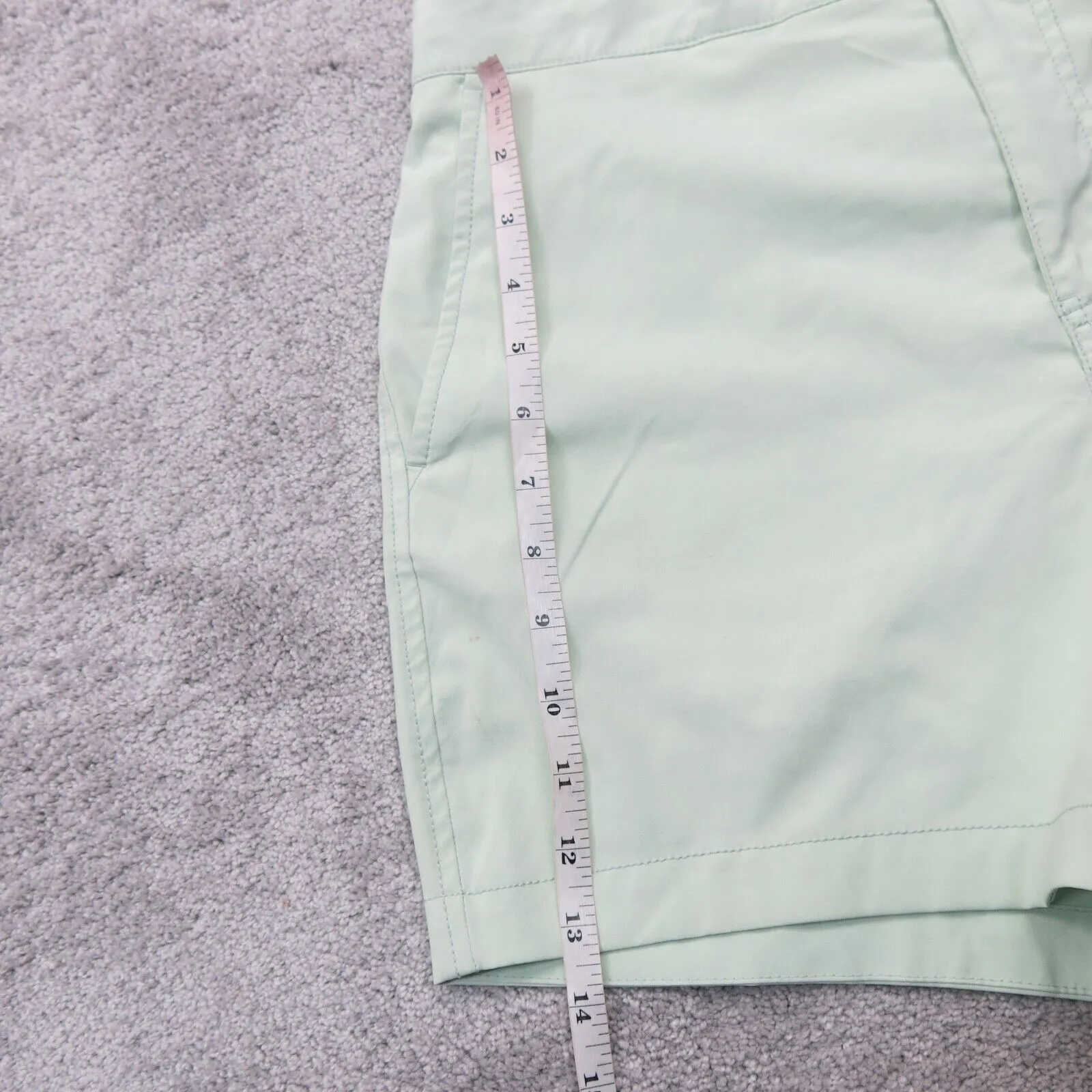 Abercrombie & Fitch Women Stretch Chino Shorts High Rise Pockets Mint Green SZ M