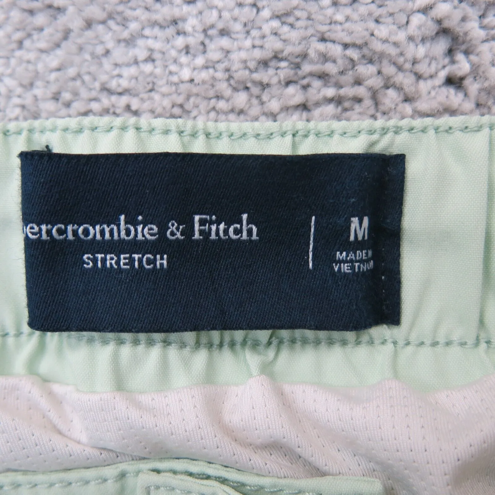 Abercrombie & Fitch Women Stretch Chino Shorts High Rise Pockets Mint Green SZ M