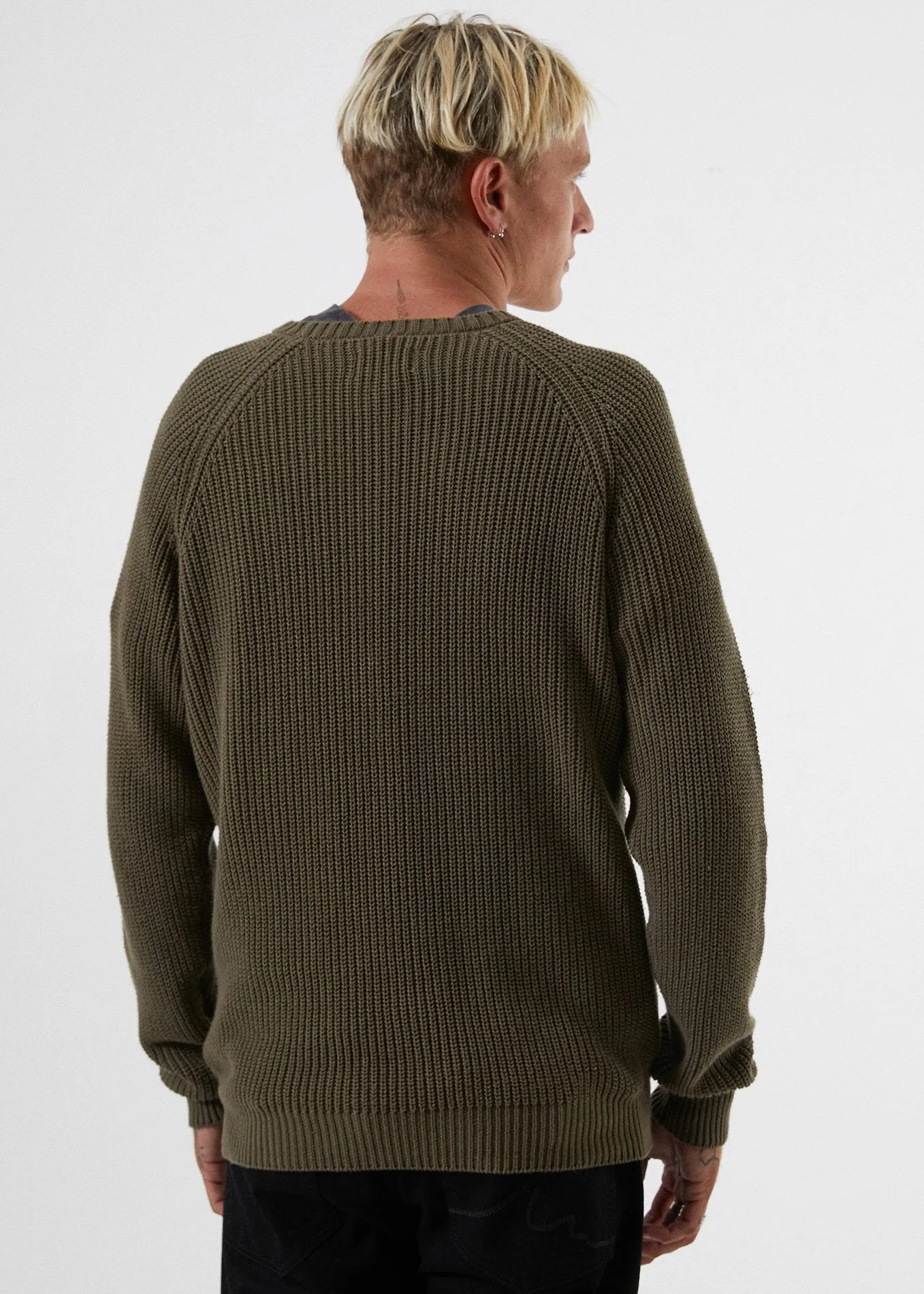 Afends Mens Peace Keeper - Organic Cotton Raglan Knit