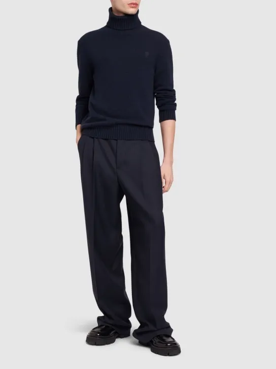 AMI Paris   Oversized wool gabardine pants 