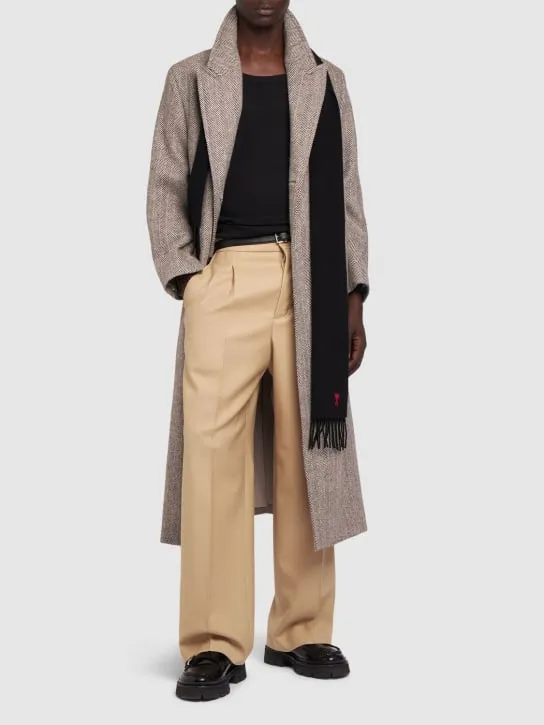 AMI Paris   Oversized wool gabardine pants 