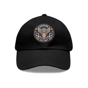 Angel of Childless Cat Ladies - Dad Hat with Leather Patch (Round)