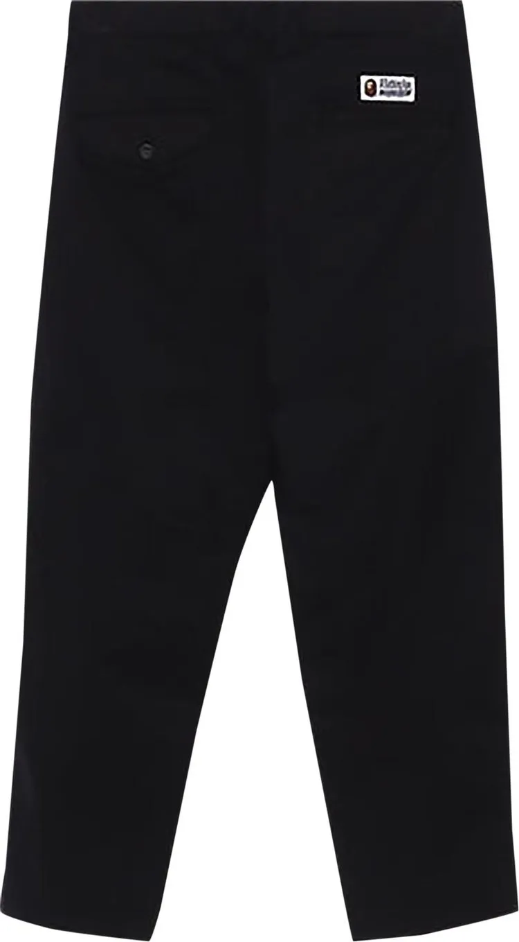 BAPE One Point Relaxed Fit Chino Pants 'Black', black