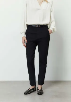 Belted chino trousers - Black