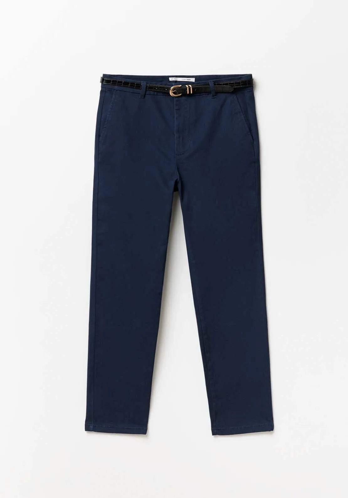 Belted chino trousers - Navy