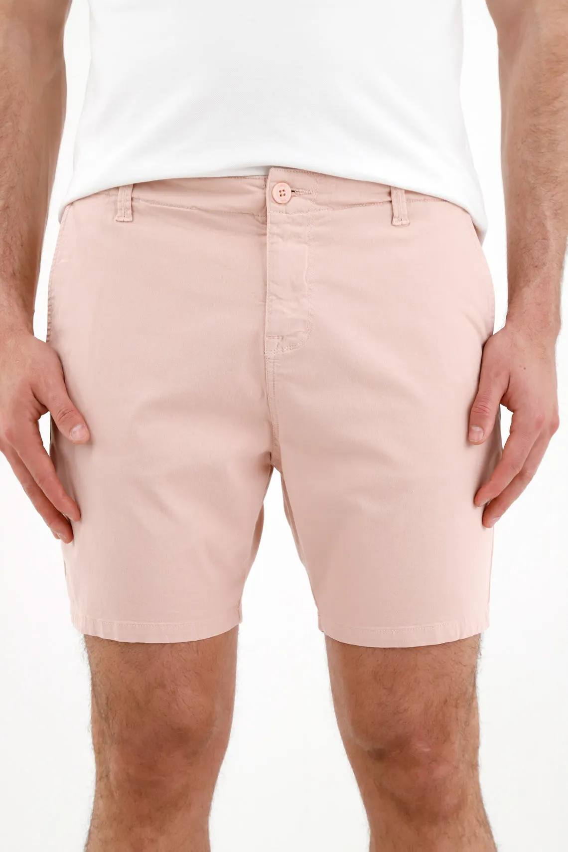 Bermuda rosada tipo chino para hombre