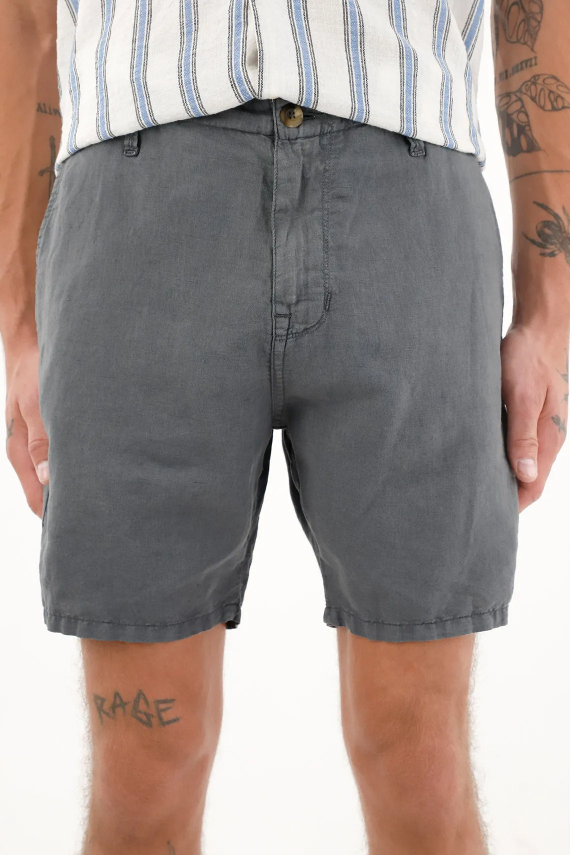 Bermuda tipo chino gris para hombre