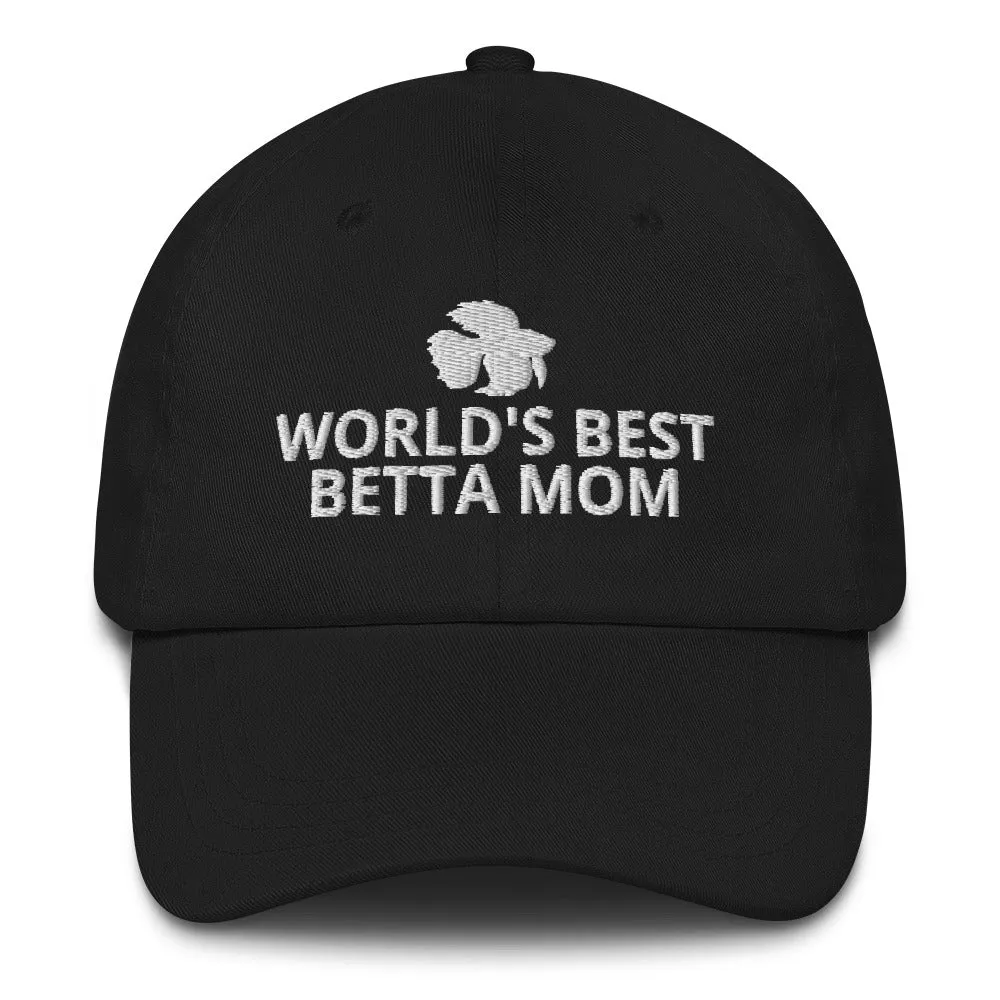 Betta Hat | World's Best Betta Mom | Perfect gift for the Betta Fish lover! | Multiple Hat Colors Available