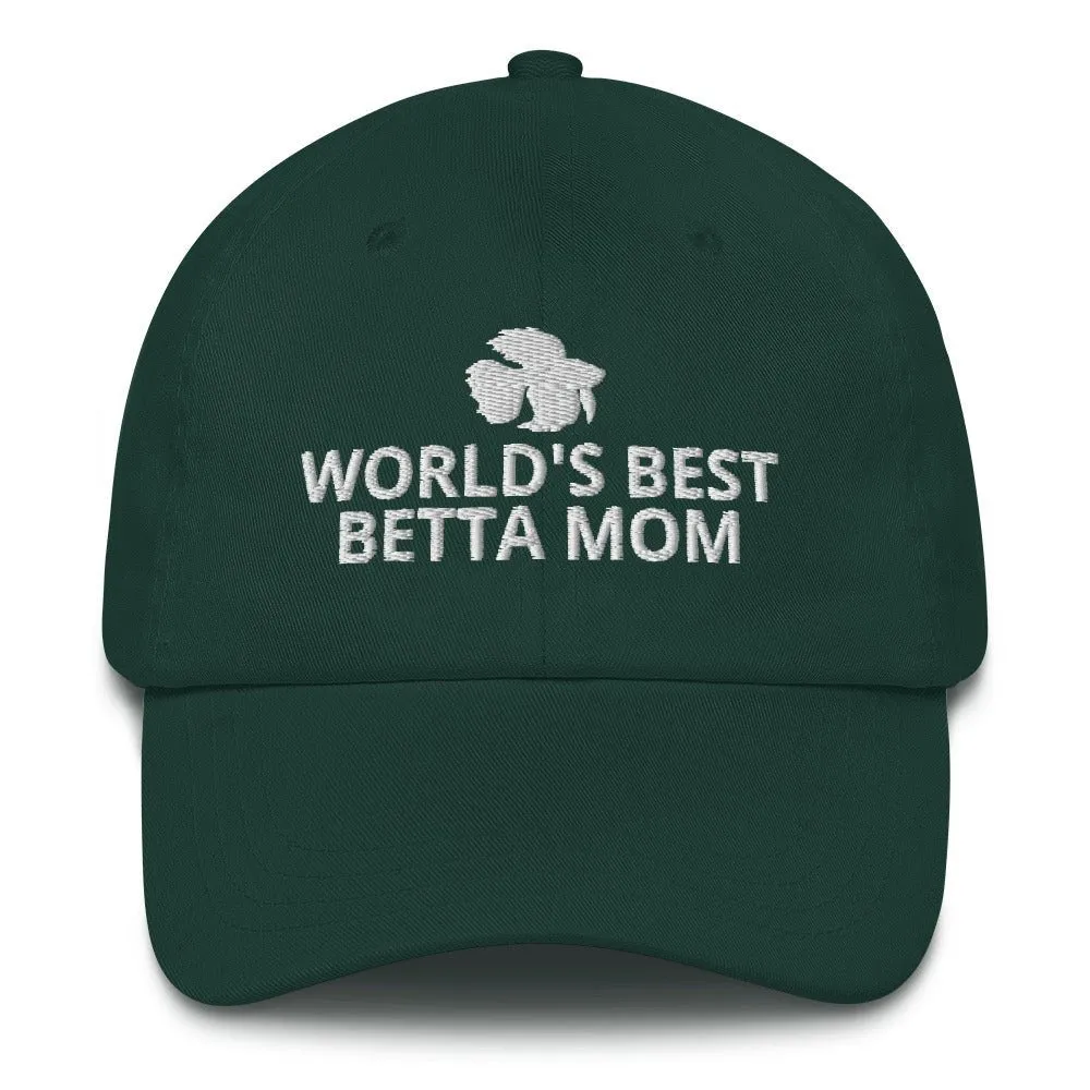 Betta Hat | World's Best Betta Mom | Perfect gift for the Betta Fish lover! | Multiple Hat Colors Available