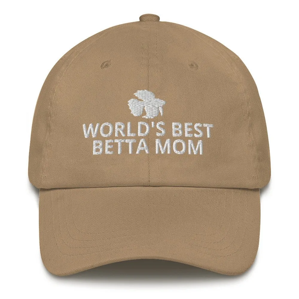 Betta Hat | World's Best Betta Mom | Perfect gift for the Betta Fish lover! | Multiple Hat Colors Available