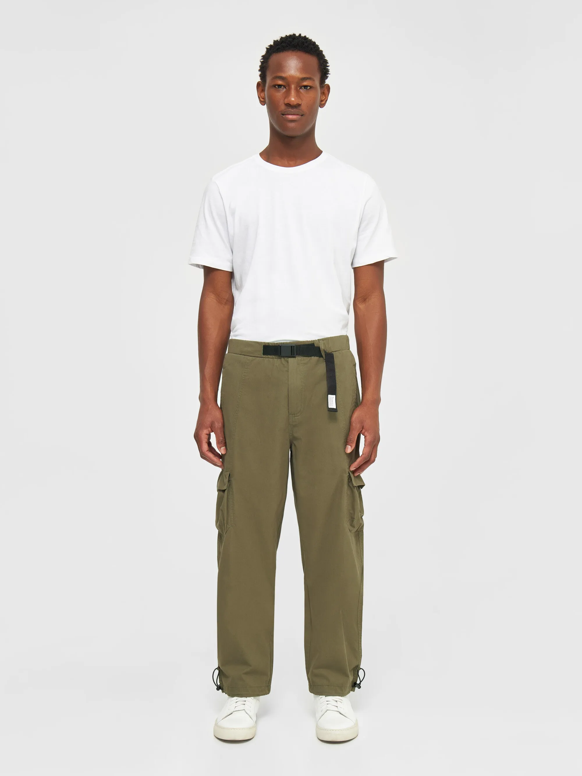 BIRCH hybrid twill belt cargo pants - Dark Olive