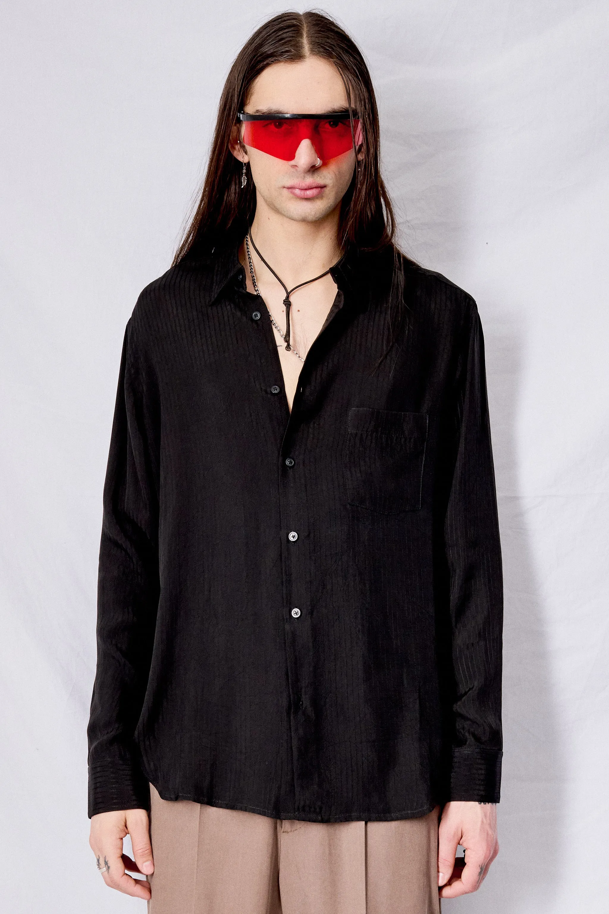 Black Tencel Classic Shirt