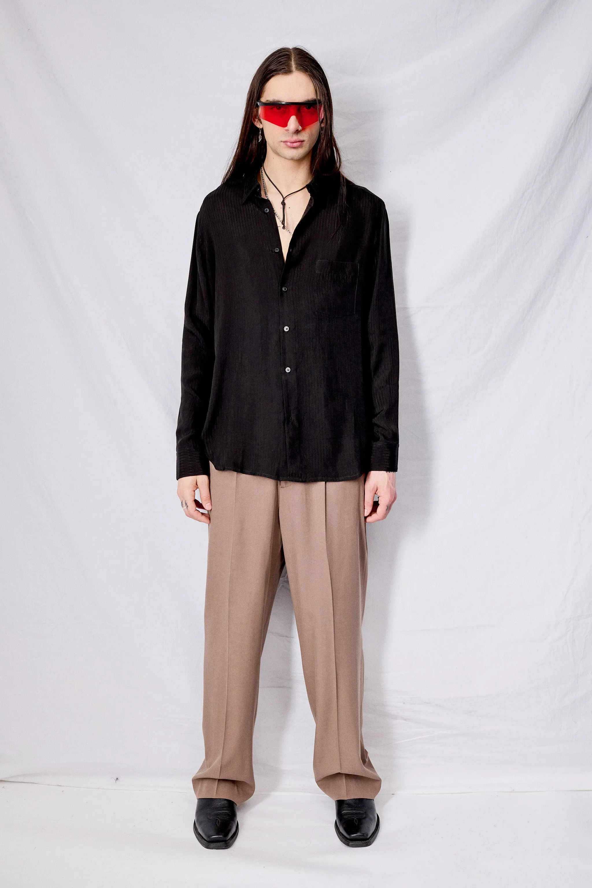 Black Tencel Classic Shirt