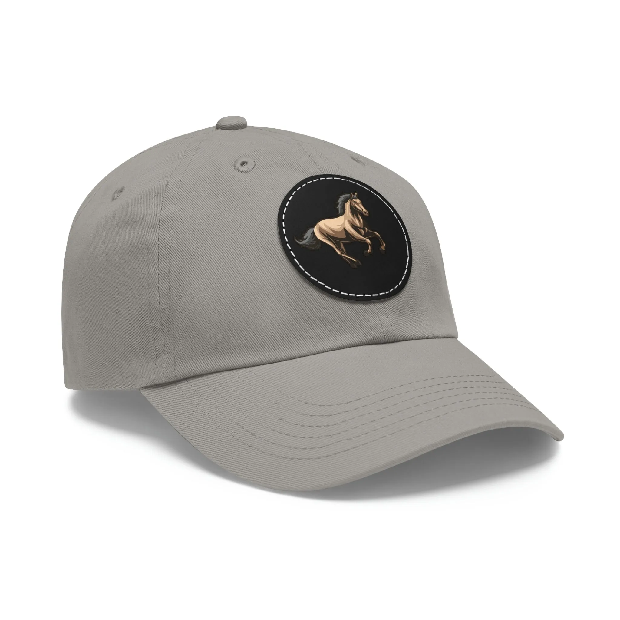 Born to Ride Horse POD Dad Hat with Leather Patch (Round)