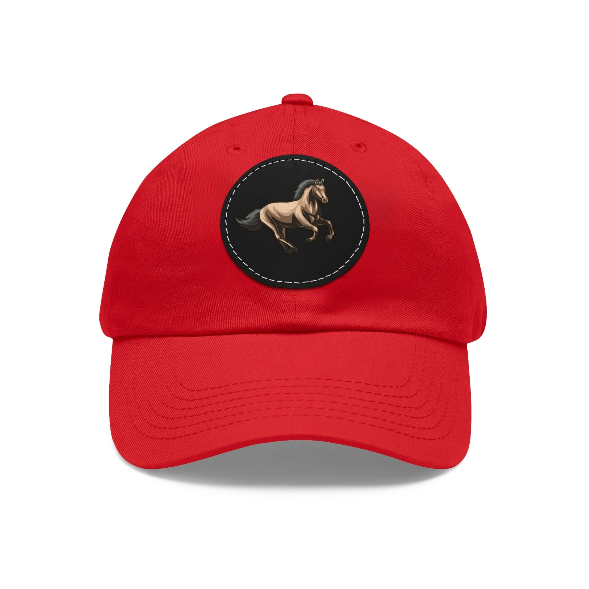 Born to Ride Horse POD Dad Hat with Leather Patch (Round)