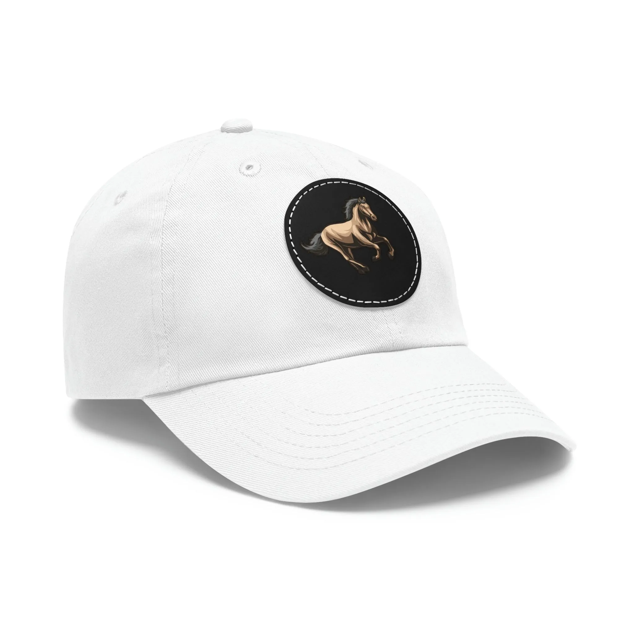 Born to Ride Horse POD Dad Hat with Leather Patch (Round)