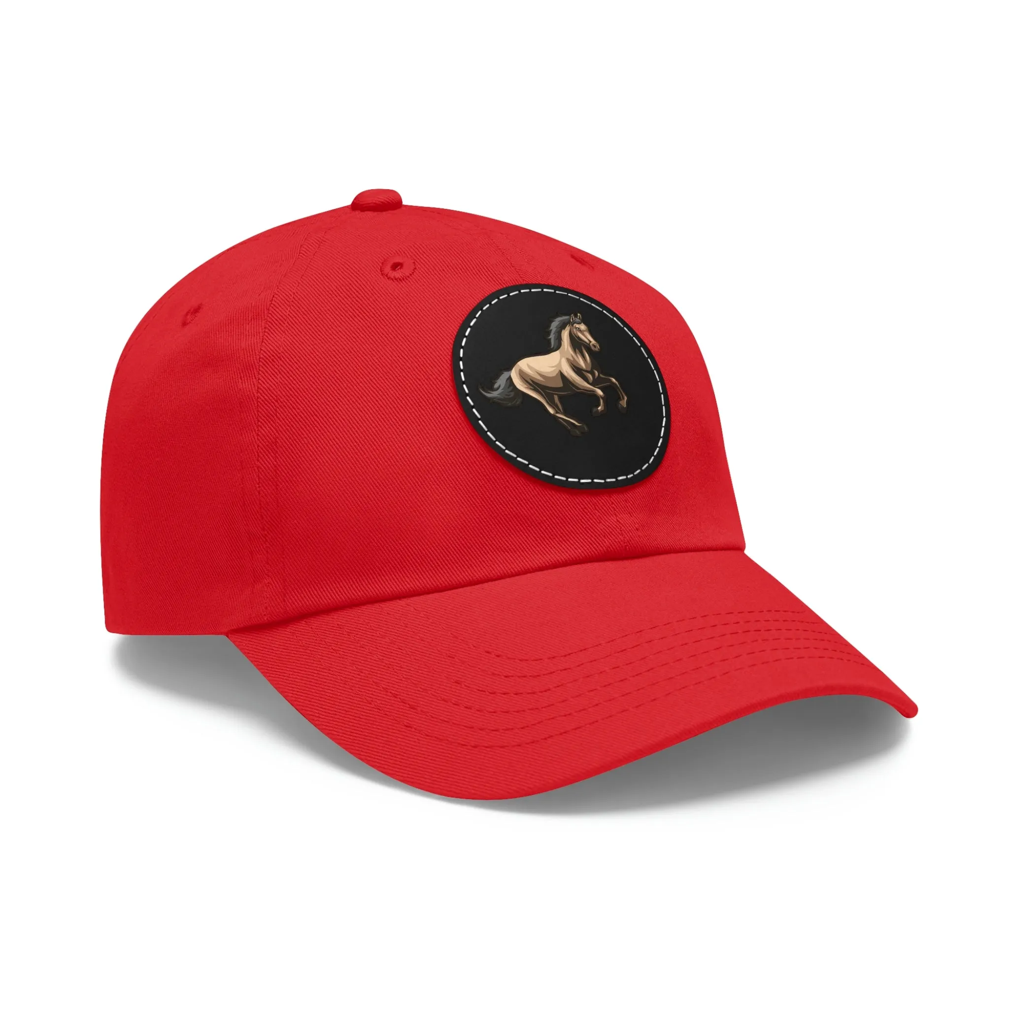 Born to Ride Horse POD Dad Hat with Leather Patch (Round)