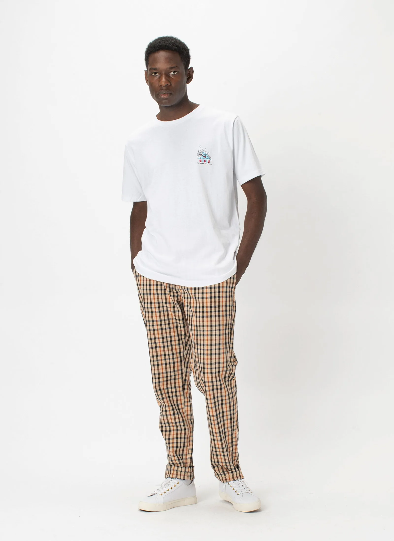 B.Relaxed Chino Beige Check