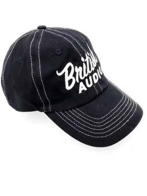 British Audio Black and White Twill Embroidered Retro Cap