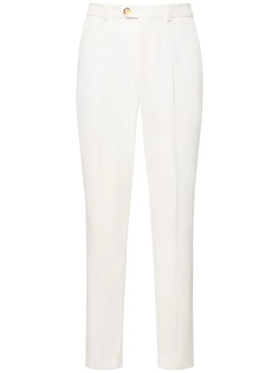 Brunello Cucinelli   Cotton gabardine straight pants 