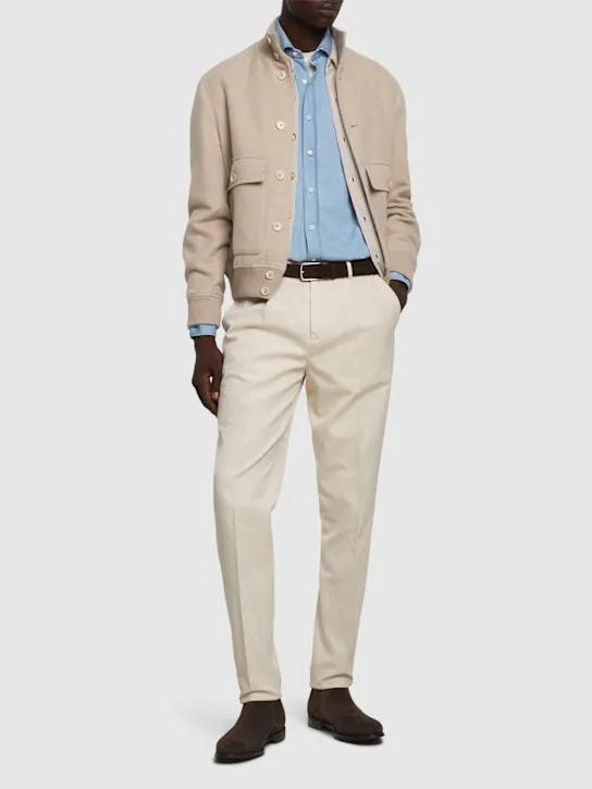 Brunello Cucinelli   Cotton gabardine straight pants 