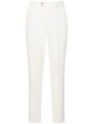 Brunello Cucinelli   Cotton gabardine straight pants 