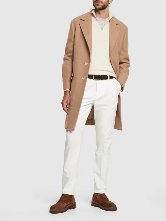 Brunello Cucinelli   Cotton gabardine straight pants 