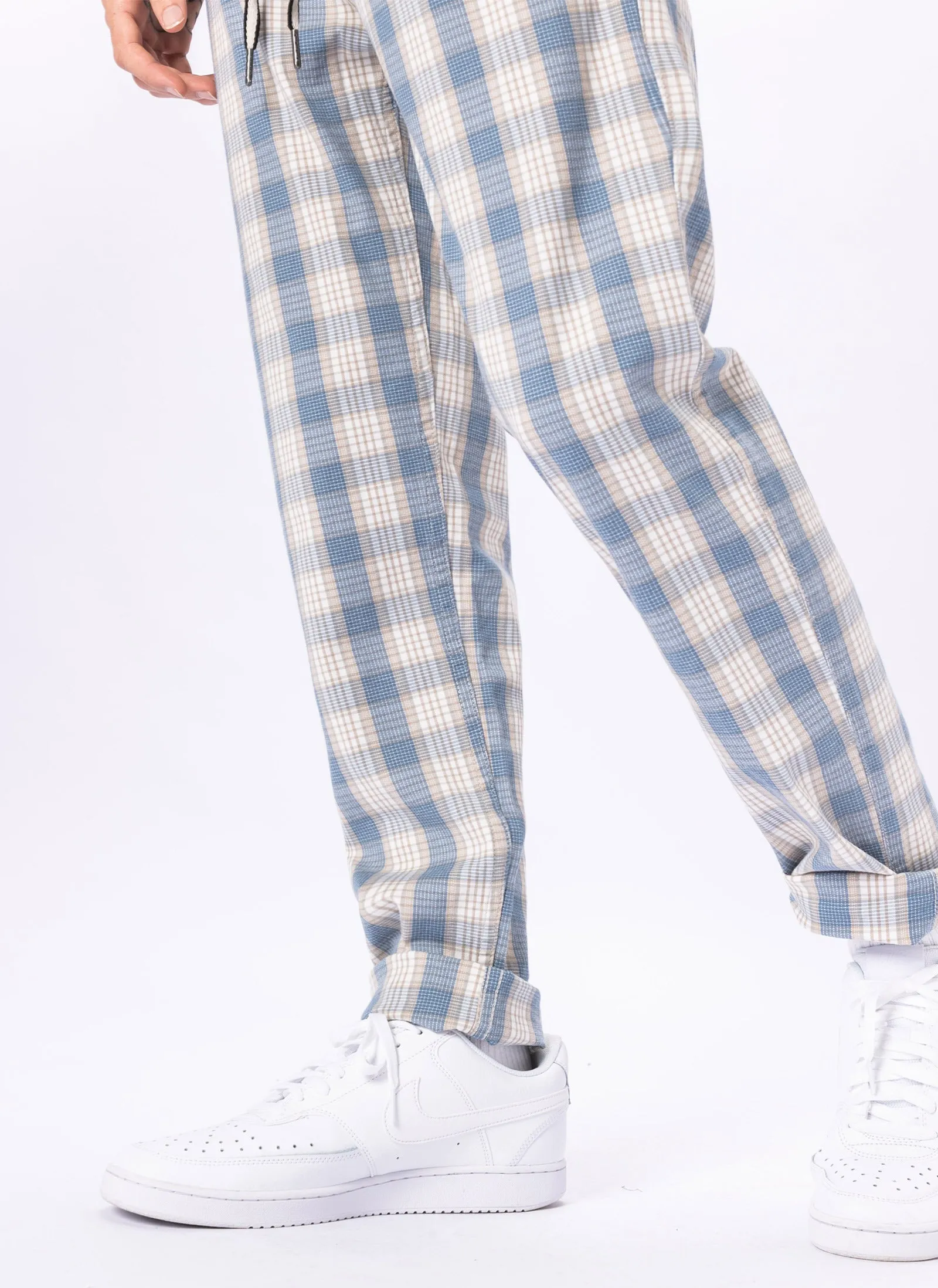 B.Slim Elastic Chino Beach Plaid