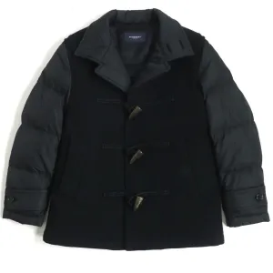 Burberry Wool Toggle Duffle Down Coat Black L