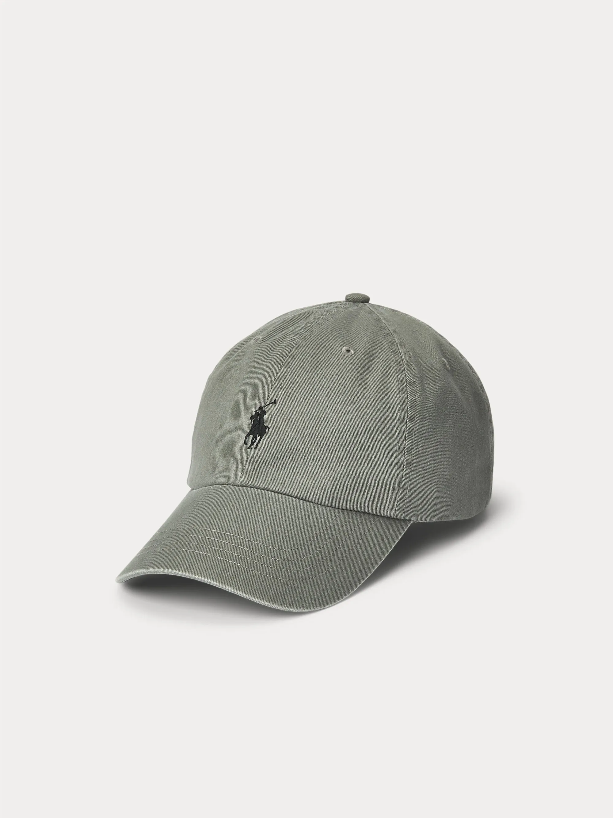 Cappello da Baseball in Chino di Cotone Grigio