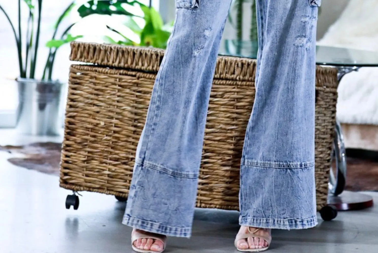 Cargo Denim Pants