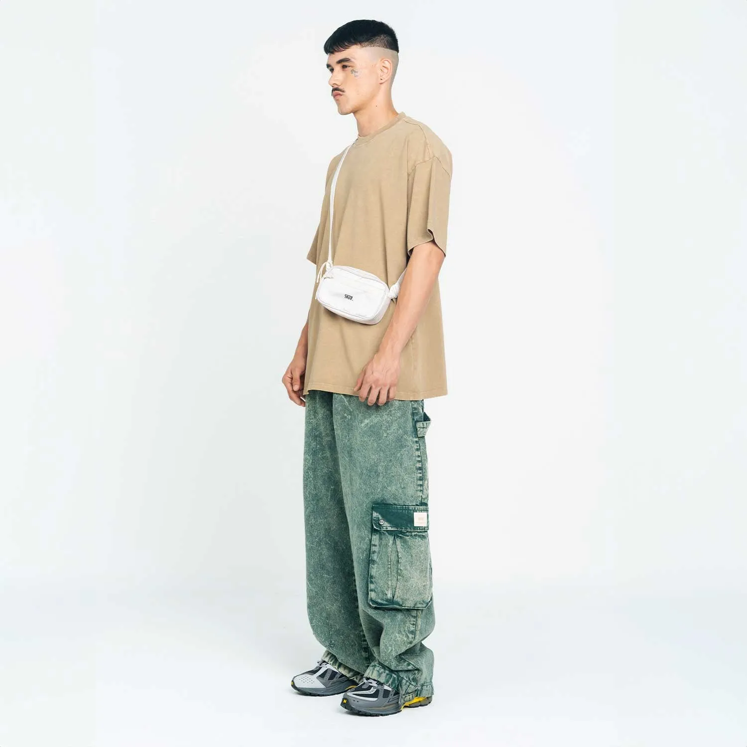 Cargo Multi-Pocket Pants - Washed Green