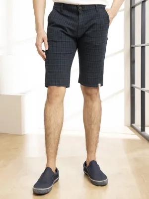 CASUAL SHORTS NAVY CHECK