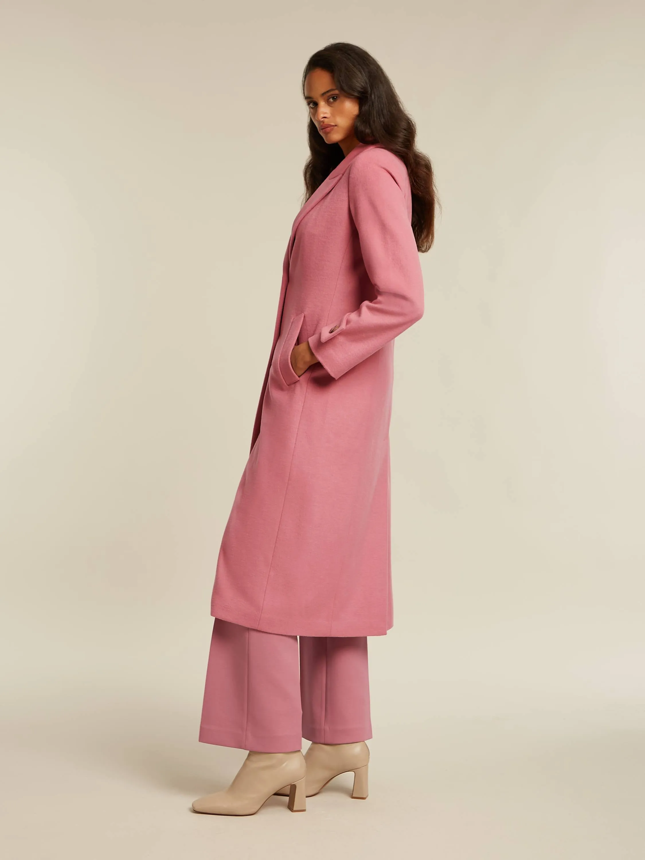 Charm long coat - Wild rose