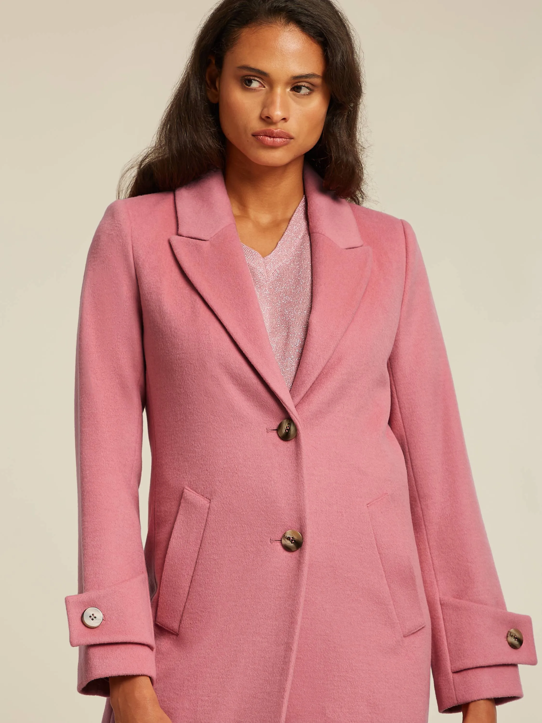 Charm long coat - Wild rose