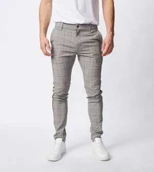 Check Sideline Snapshot Chino Grey Check