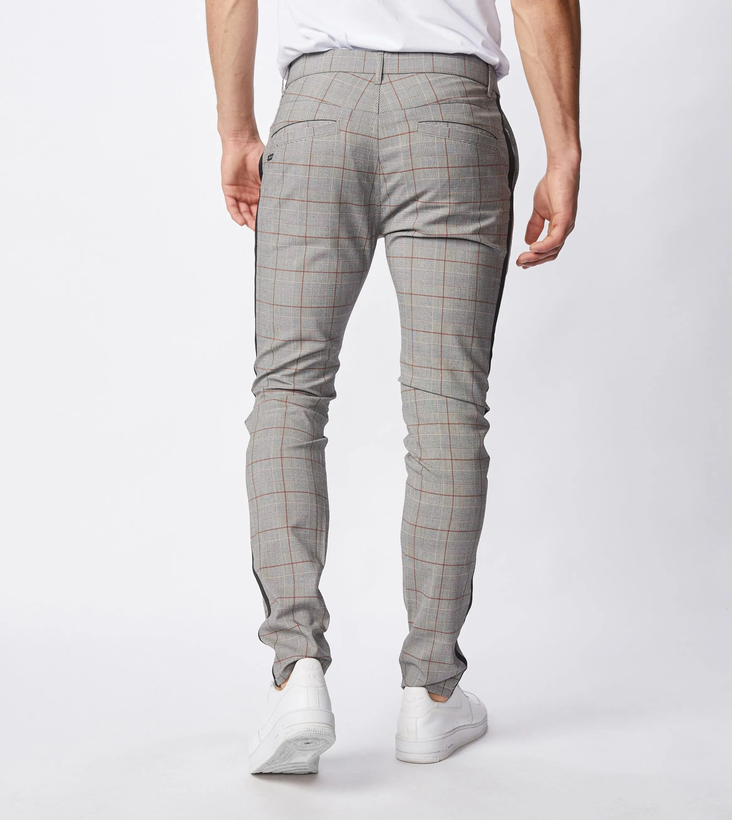 Check Sideline Snapshot Chino Grey Check