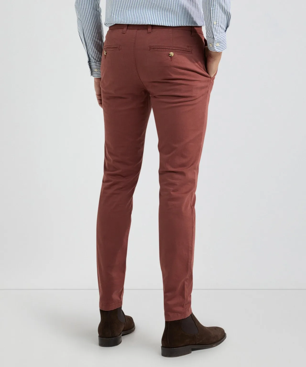 Chino Garment Dyed Slim Fit | Chesnut